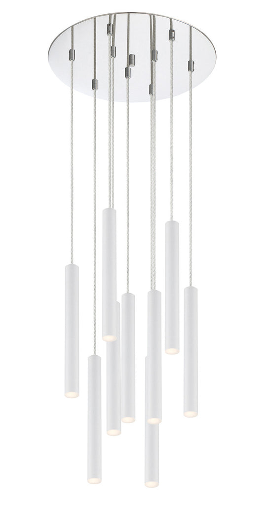 Z-Lite Forest Chandelier in Chrome 917MP12-WH-LED-9RCH