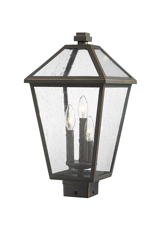 Z-Lite Talbot 3 Light Outdoor Post Mount Fixture in Oil Rubbed Bronze 579PHBS-ORB