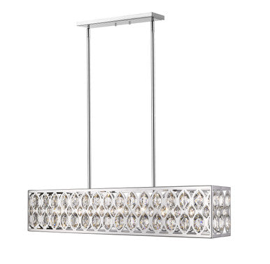 Z-Lite Dealey 7 Light Linear Chandelier in Chrome 6010-42CH