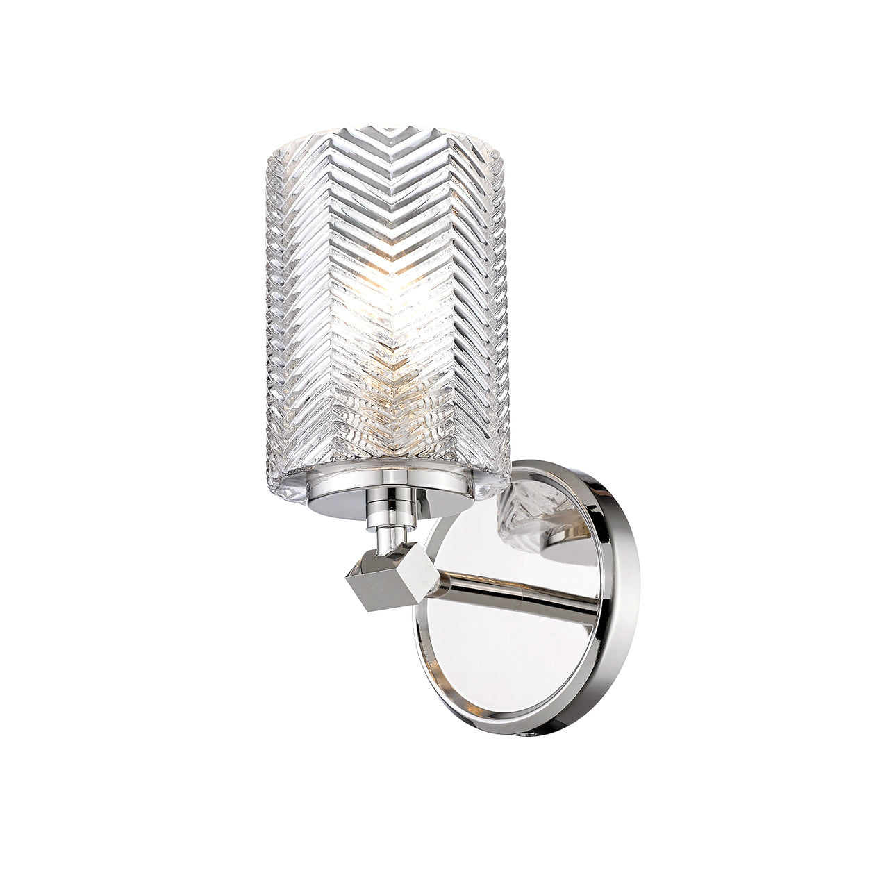 Z-Lite Dover Street 1 Light Wall Sconce in Polished Nickel 1934-1S-PN