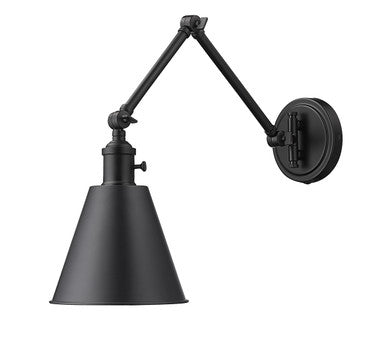 Z-Lite Gayson 1 Light Wall Sconce in Matte Black 349S-MB