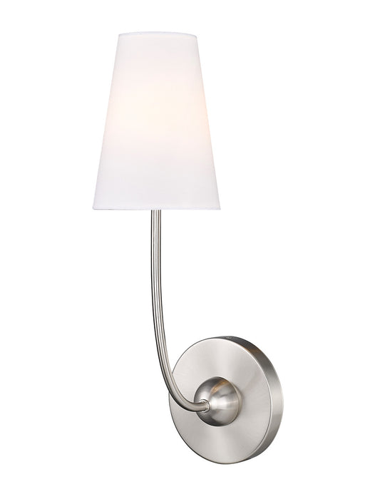 Z-Lite Shannon 1 Light Wall Sconce in Brushed Nickel 3040-1S-BN