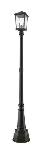 Z-Lite Beacon 3 Light Outdoor Post Mounted Fixture in Oil Rubbed Bronze 568PHXLR-564P-ORB