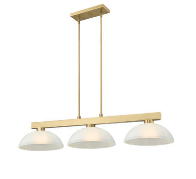 Z-Lite Cobalt 3 Light Billiard in Modern Gold 152MGLD-DWL14