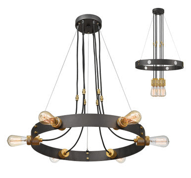 Z-Lite Troubadour 6 Light Chandelier in Bronze 8001-6C-BRZ