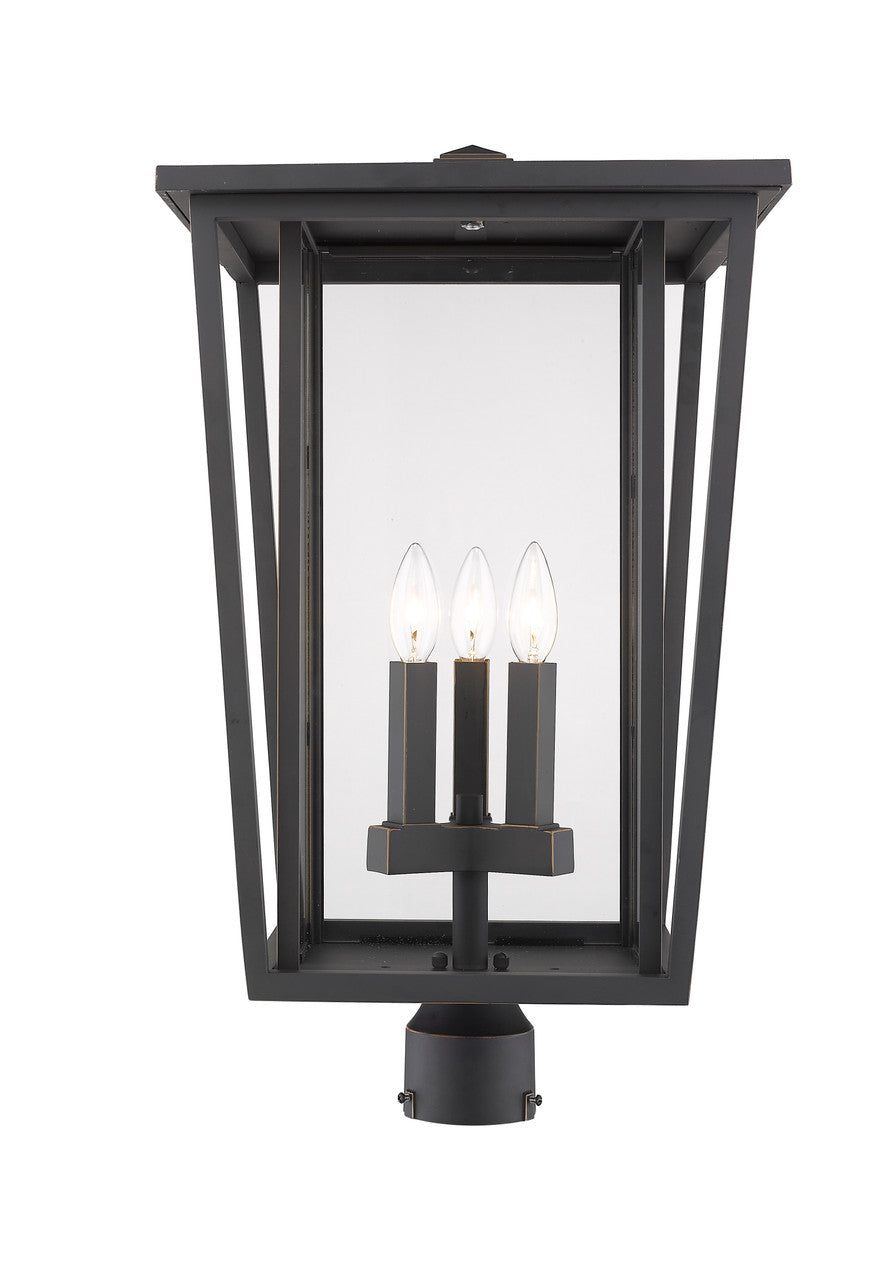 Z-Lite Seoul Outdoor Post Mount Fixture in Oil Rubbed Bronze 571PHXLR-ORB