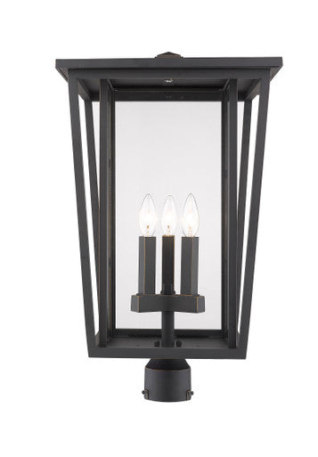 Z-Lite Seoul 3 Light Outdoor Post Mount Fixture in Oil Rubbed Bronze 571PHXLR-ORB