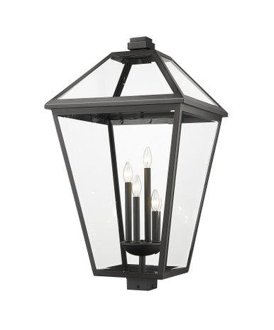 Z-Lite Talbot 4 Light Outdoor Post Mount Fixture in Black 579PHXLXS-BK