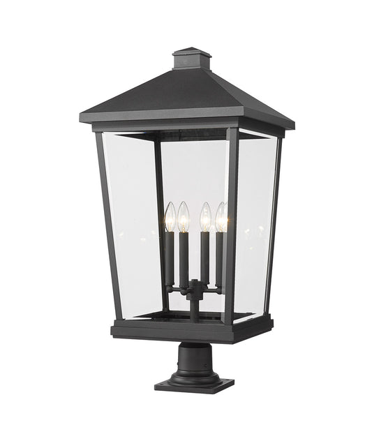 Z-Lite Beacon Outdoor Pier Mounted Fixture in Black 568PHXXLR-533PM-BK