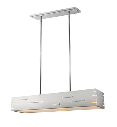 Z-Lite Loek 1 Light Chandelier in Brushed Nickel 332-34BN-LED