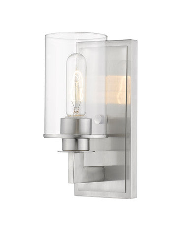 Z-Lite Savannah 1 Light Wall Sconce in Brushed Nickel 462-1S-BN