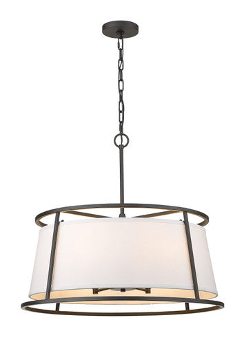 Z-Lite Lenyx Pendant 6 Light Chandelier in Iron Ore 1935-26IO