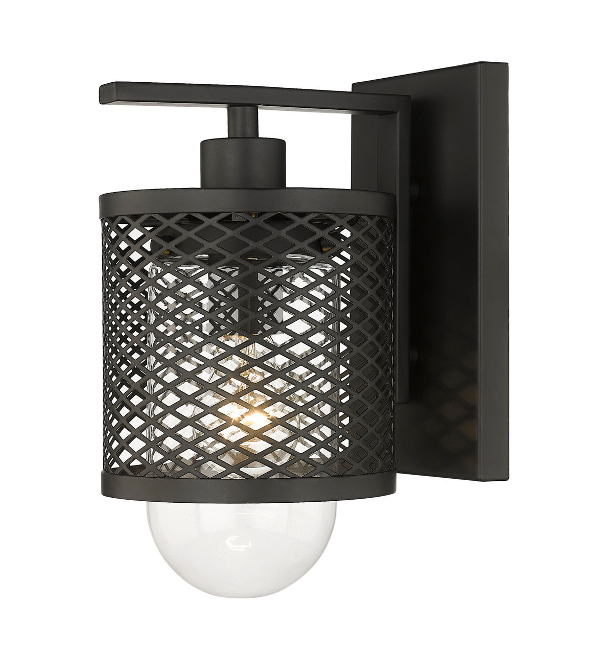 Z-Lite Kipton 1 Light Wall Sconce in Matte Black 3037-1S-MB