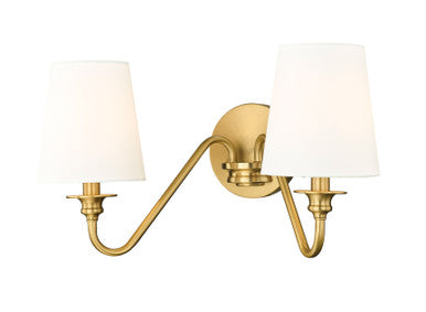 Z-Lite Gianna 2 Light Wall Sconce in Modern Gold 7509-2S-MGLD