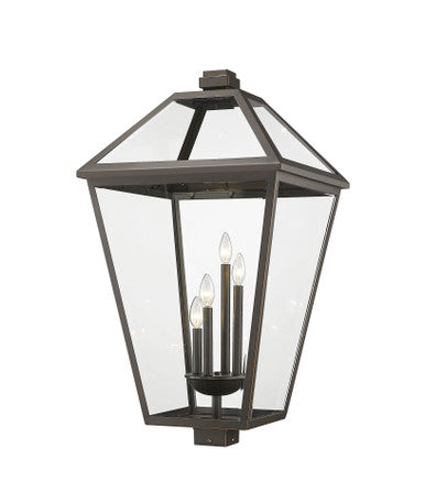 Z-Lite Talbot 4 Light Outdoor Post Mount Fixture in Oil Rubbed Bronze 579PHXLXS-ORB