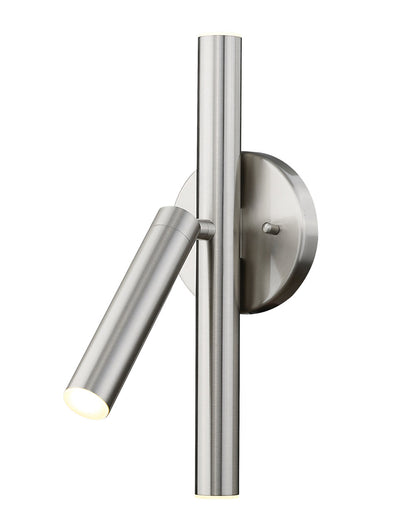 Z-Lite Forest 3 Light Wall Sconce in Brushed Nickel 917-3S-BN-LED