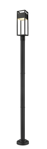 Z-Lite Barwick 1 Light Outdoor Post Mounted Fixture in Black 585PHMR-567P-BK-LED