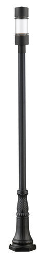 Z-Lite Luminata 1 Light Outdoor Post Mounted Fixture in Black 553PHB-518P-BK-LED