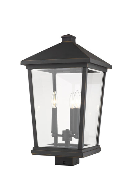 Z-Lite Beacon Outdoor Post Mount Fixture in Oil Rubbed Bronze 568PHXLS-ORB