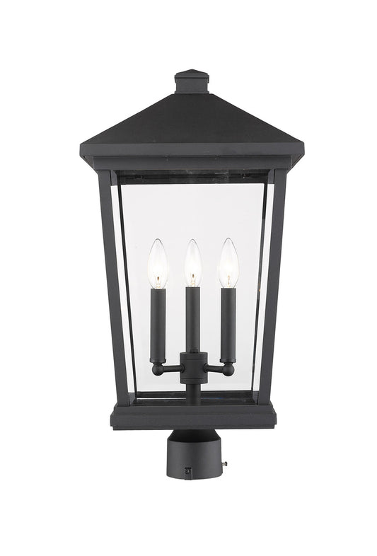 Z-Lite Beacon Outdoor Post Mount Fixture in Black 568PHXLR-BK