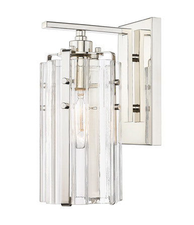 Z-Lite Alverton 1 Light Wall Sconce in Polished Nickel 3036-1S-PN