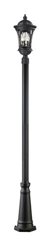 Z-Lite Doma 5 Light Outdoor Post Mounted Fixture in Black 543PHB-519P-BK