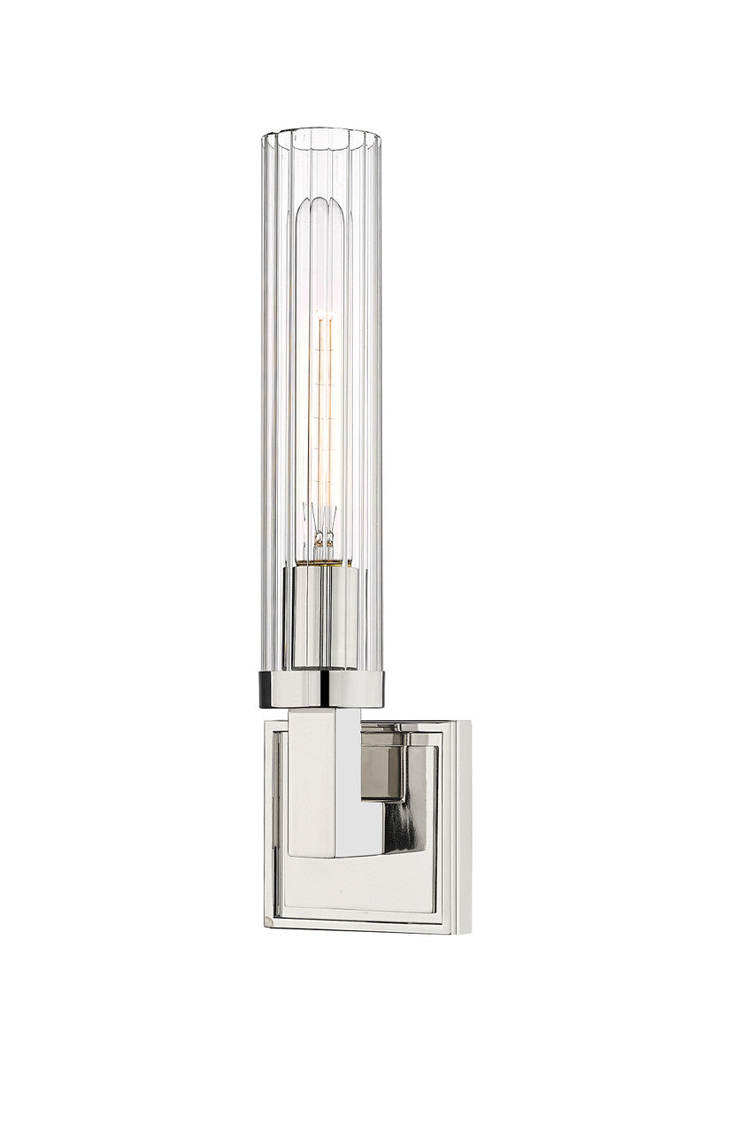 Z-Lite Beau 1 Light Wall Sconce in Polished Nickel 3031-1S-PN