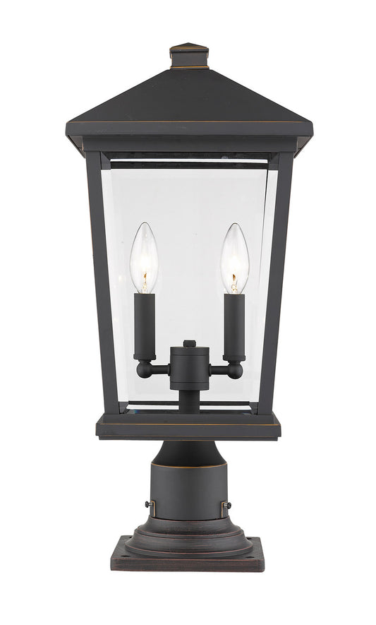 Z-Lite Beacon 2 Light Outdoor Pier Mounted Fixture in Oil Rubbed Bronze 568PHBR-533PM-ORB