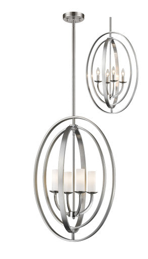 Z-Lite Ashling 4 Light Chandelier in Brushed Nickel 6004-4L-BN