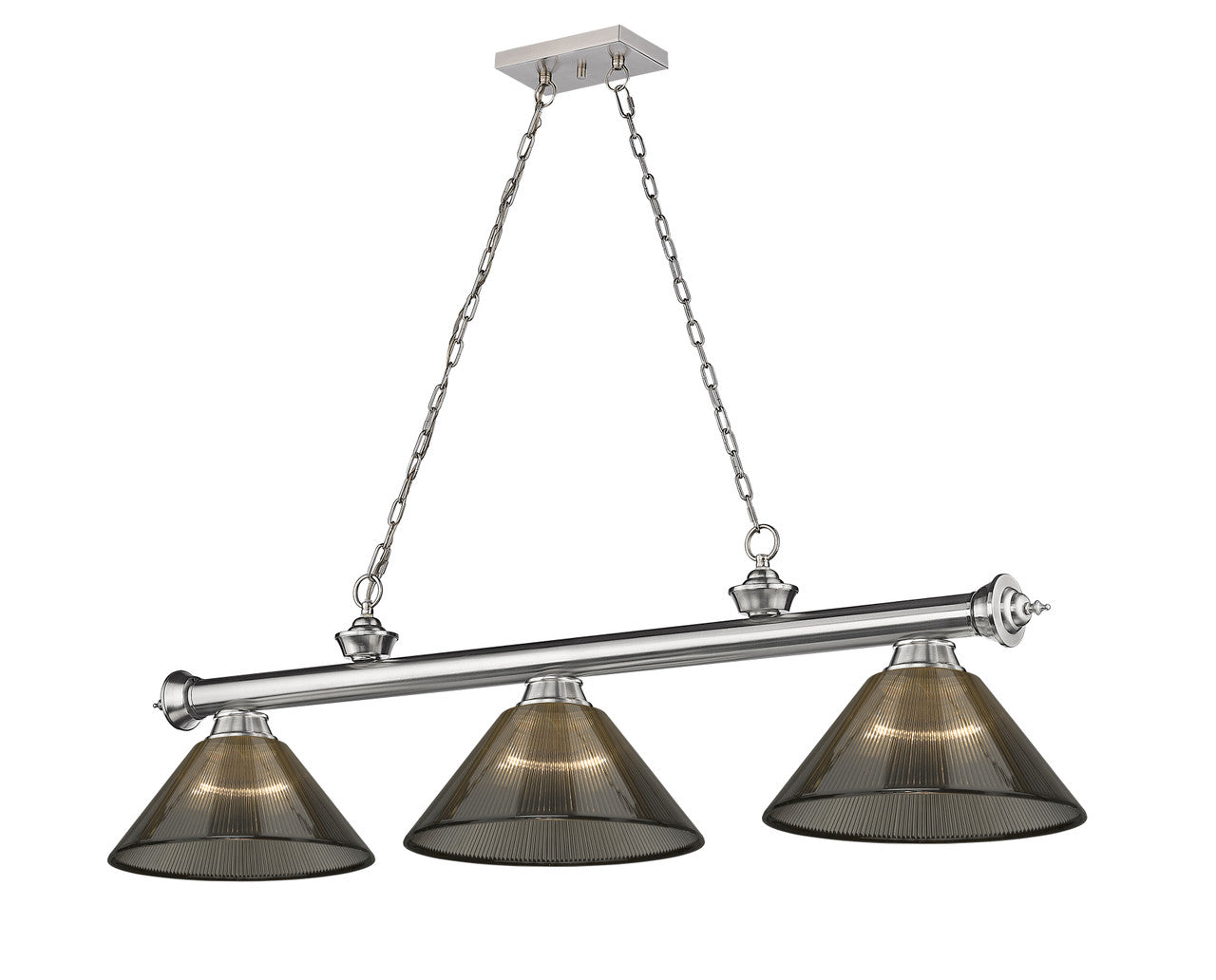 Z-Lite Cordon 3 Light Billiard in Brushed Nickel 2306-3BN-ARS