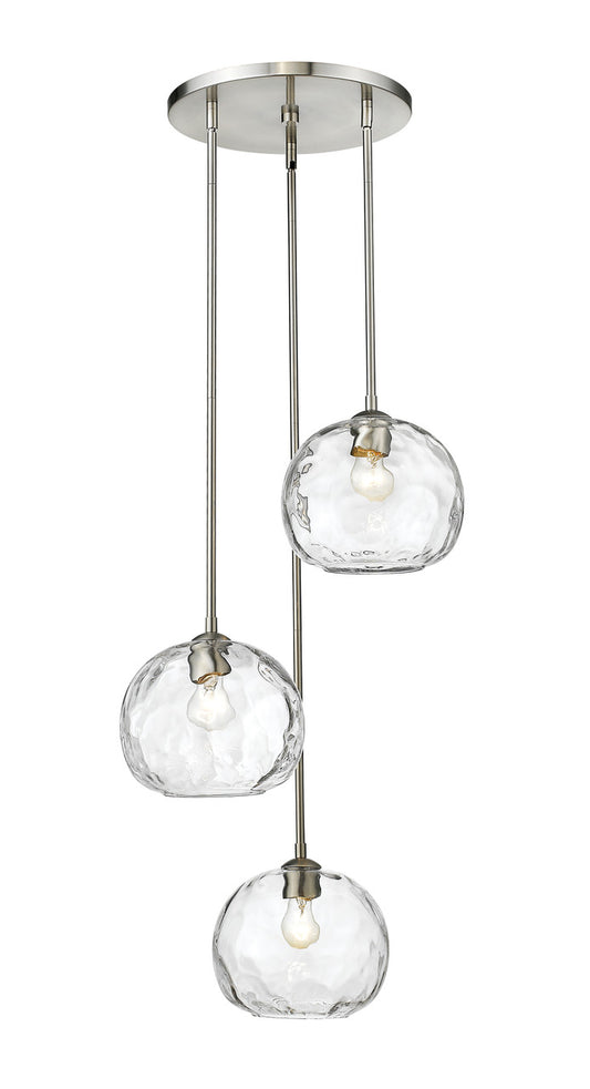 Z-Lite Chloe Pendant in Brushed Nickel 490P10-3R-BN