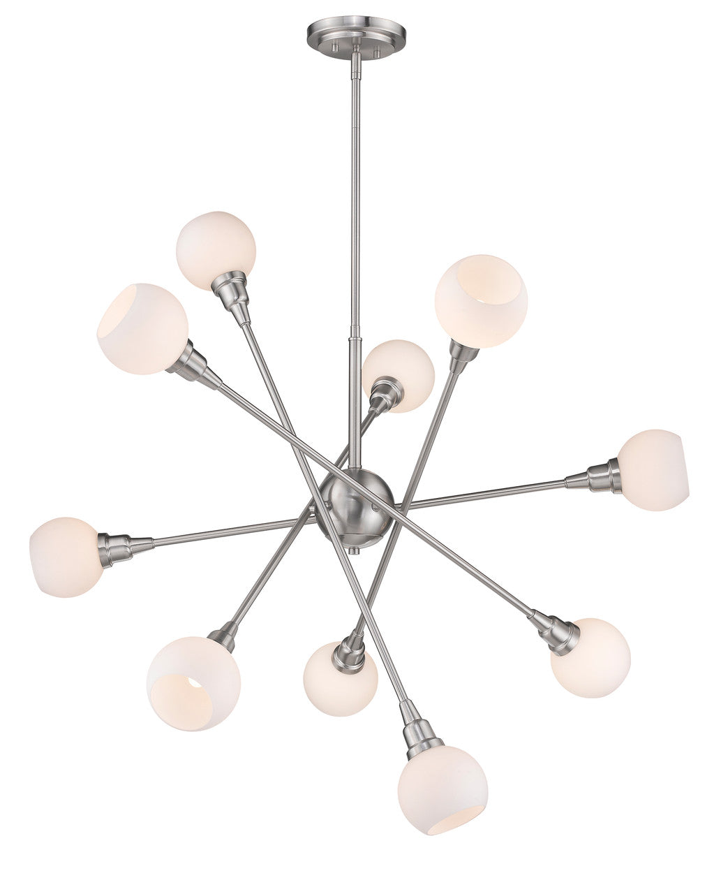 Z-Lite Tian Pendant in Brushed Nickel 616-10C-BN-LED