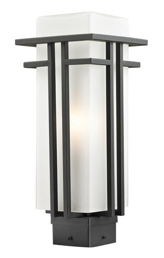 Z-Lite Abbey 1 Light Outdoor Post Mount Fixture in Outdoor Rubbed Bronze 550PHM-ORBZ