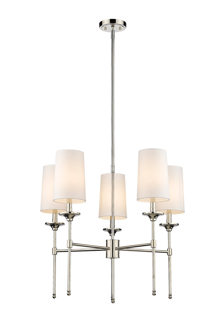 Z-Lite Emily Chandelier in Polished Nickel 3033-5PN