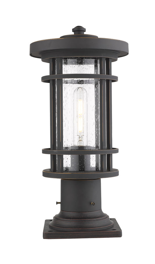 Z-Lite Jordan 1 Light Outdoor Pier Mounted Fixture in Oil Rubbed Bronze 570PHM-533PM-ORB