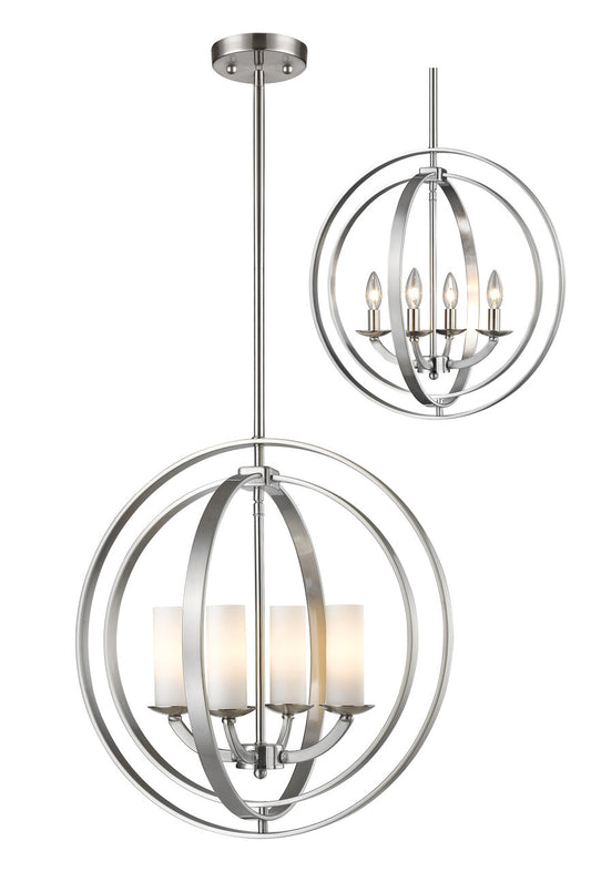 Z-Lite Ashling Pendant in Brushed Nickel 6002-4S-BN