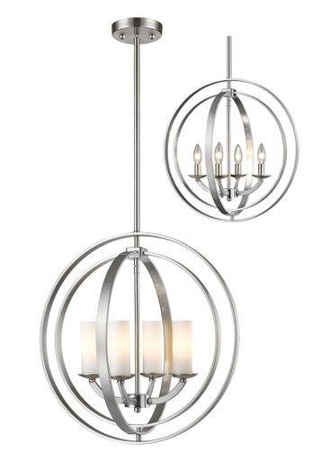 Z-Lite Ashling 4 Light Chandelier in Brushed Nickel 6002-4S-BN