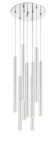 Z-Lite Forest 9 Light Chandelier in Chrome 917MP24-CH-LED-9RCH