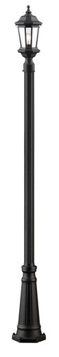 Z-Lite Melbourne 1 Light Outdoor Post Light in Black 540PHM-519P-BK