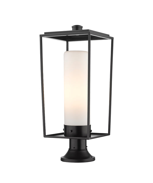 Z-Lite Sheridan 1 Light Outdoor Pier Mounted Fixture in Black 595PHBR-553PM-BK