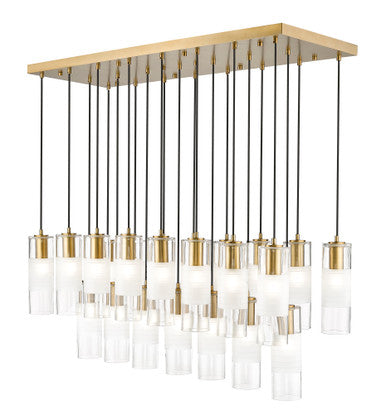 Z-Lite Alton 23 Light Linear Chandelier in Modern Gold 824P-23L-MGLD