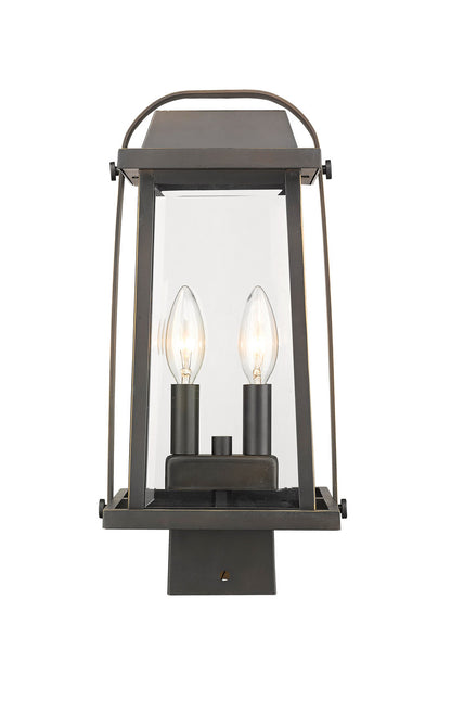 Z-Lite Millworks 2 Light Outdoor Post Mount Fixture in Oil Rubbed Bronze 574PHMS-ORB