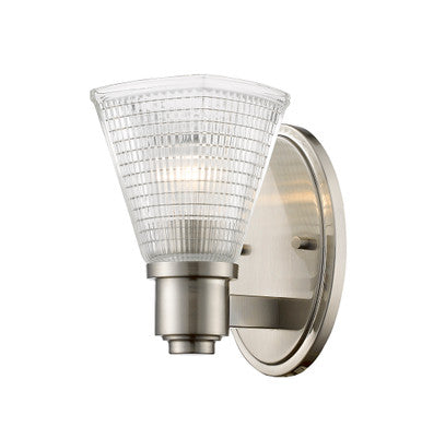 Z-Lite Intrepid 1 Light Wall Sconce in Brushed Nickel 449-1S-BN