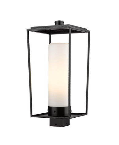 Z-Lite Sheridan 1 Light Outdoor Post Mount Fixture in Black 595PHBS-BK