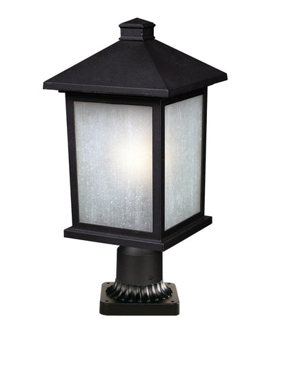 Z-Lite Holbrook 1 Light Outdoor Pier Mounted Fixture in Black 507PHB-BK-PM