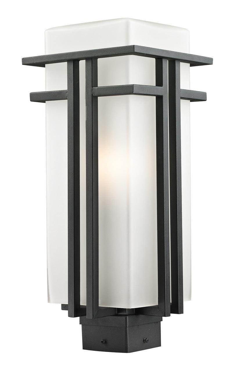 Z-Lite Abbey Outdoor Post Mount Fixture in Black 549PHB-BK