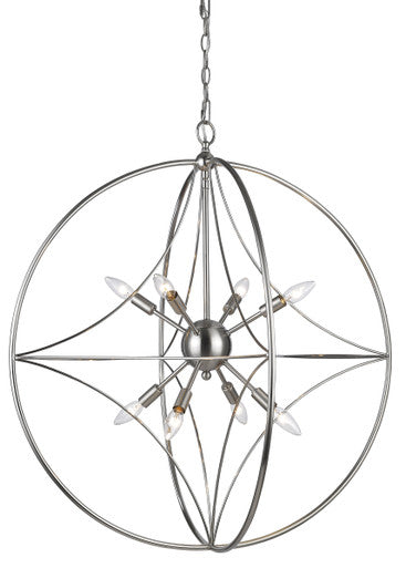 Z-Lite Cortez 8 Light Pendant in Brushed Nickel 452-30BN