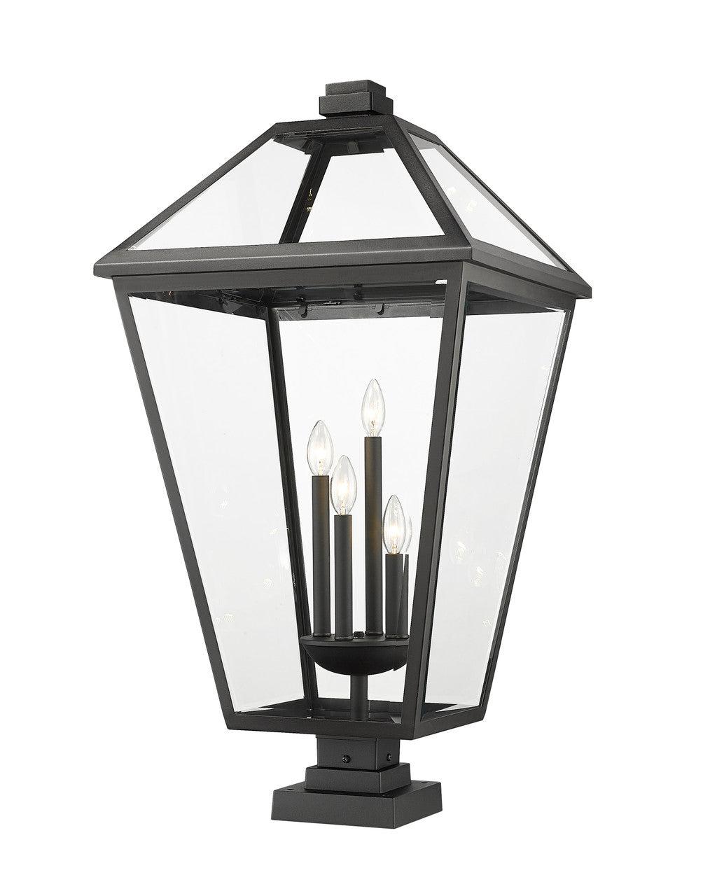 Z-Lite Talbot Outdoor Pier Mounted Fixture in Black 579PHXLXS-SQPM-BK