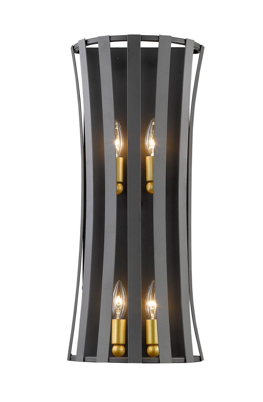 Z-Lite Geist Wall Sconce in Bronze Gold 446-4S-BZGD