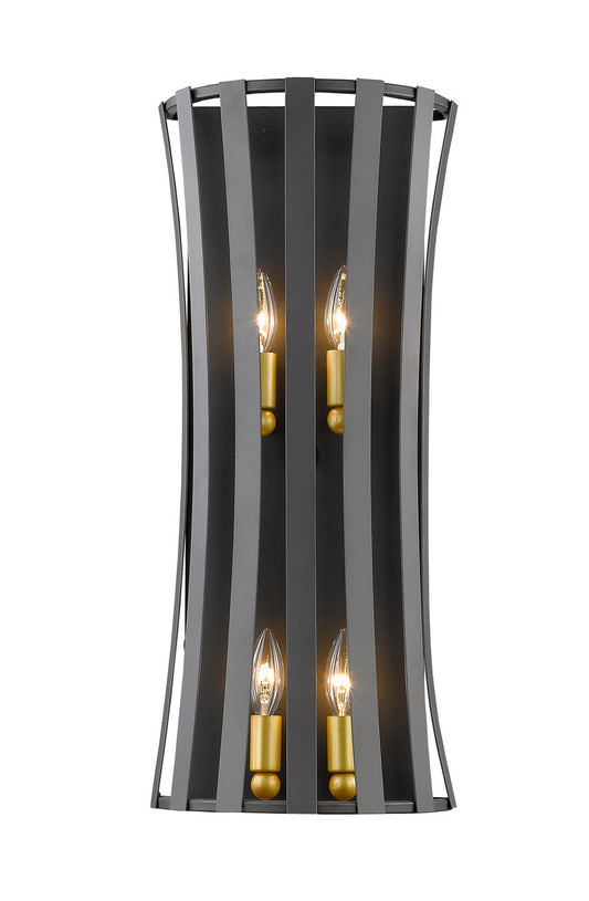 Z-Lite Geist Wall Sconce in Bronze Gold 446-4S-BZGD